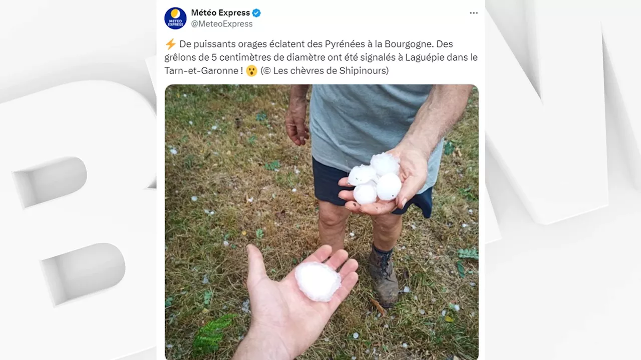 'Violentes chutes de grêle', rafales: les images des puissants orages qui traversent la France