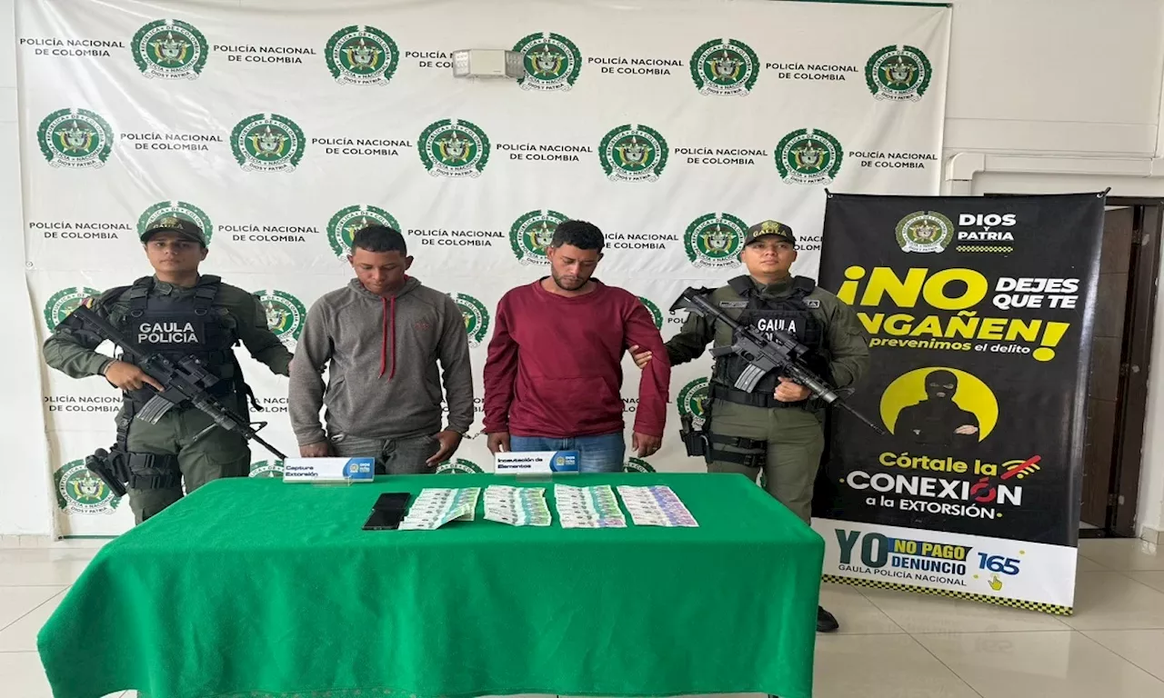 Policía capturó a tres hombres que le exigían $20 millones a comerciante de Bucaramanga