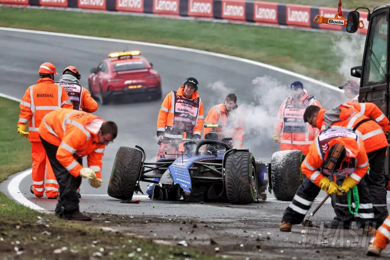 Logan Sargeant’s Williams catches fire in final Dutch GP practice after scary crash