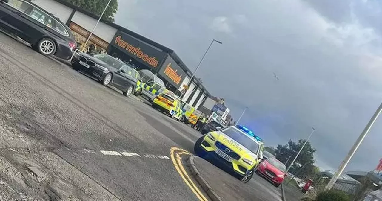 Cop rushed to hospital after rammy at Scots Farmfoods as man and woman arrested