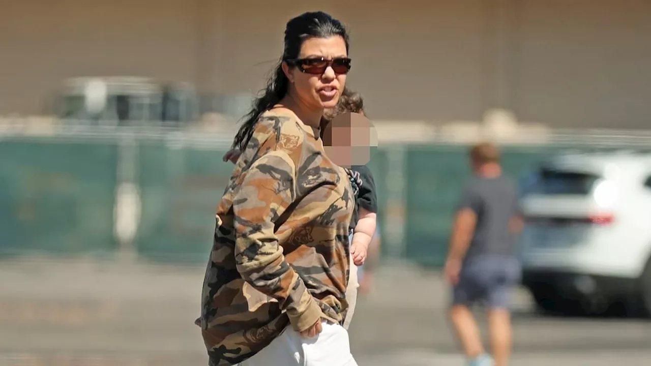 Kourtney Kardashian takes son Rocky, nine months, on a rare shopping trip in Calabasas