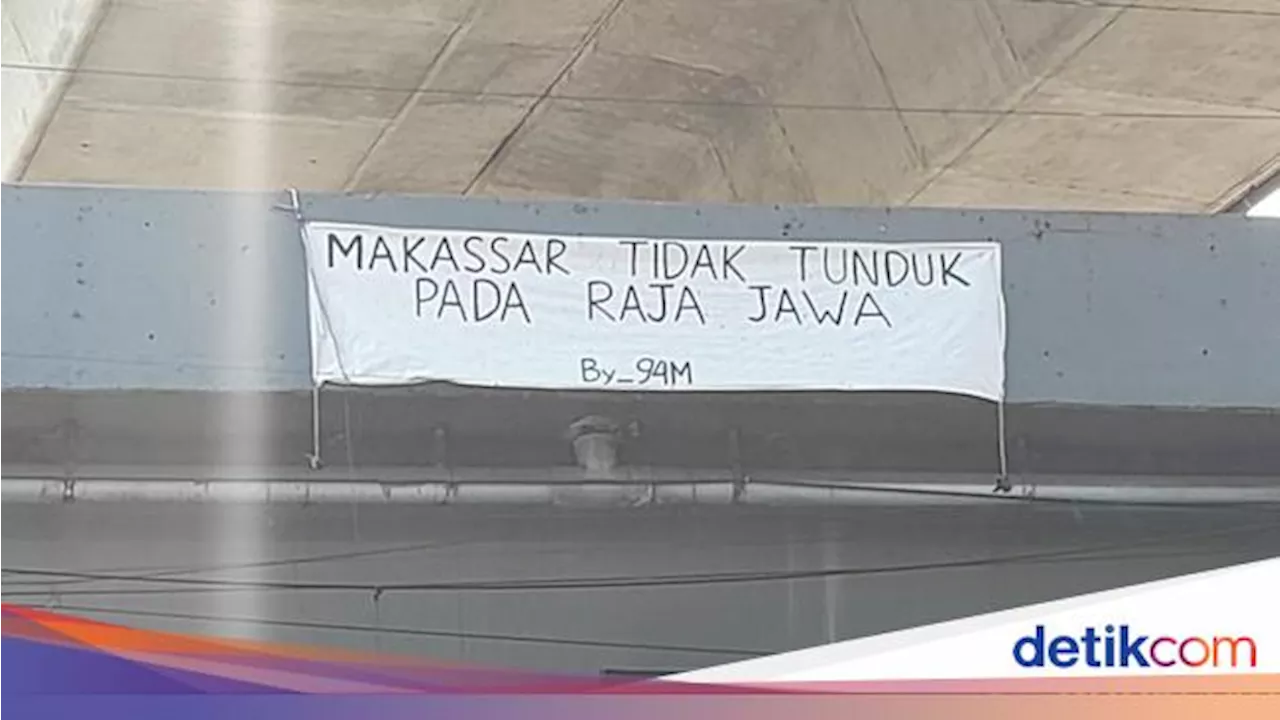 Spanduk 'Makassar Tidak Tunduk Pada Raja Jawa' Muncul di Fly Over Pettarani