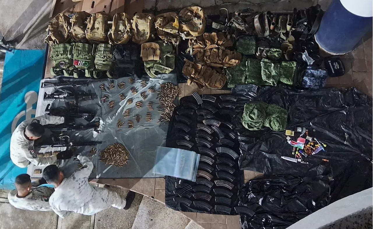 Guardia Nacional asegura en Nayarit material bélico, tras búsqueda de sujetos armados