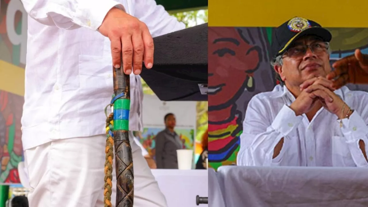 El bastón que le entregaron al presidente Gustavo Petro en San Basilio de Palenque: ¿qué significa?