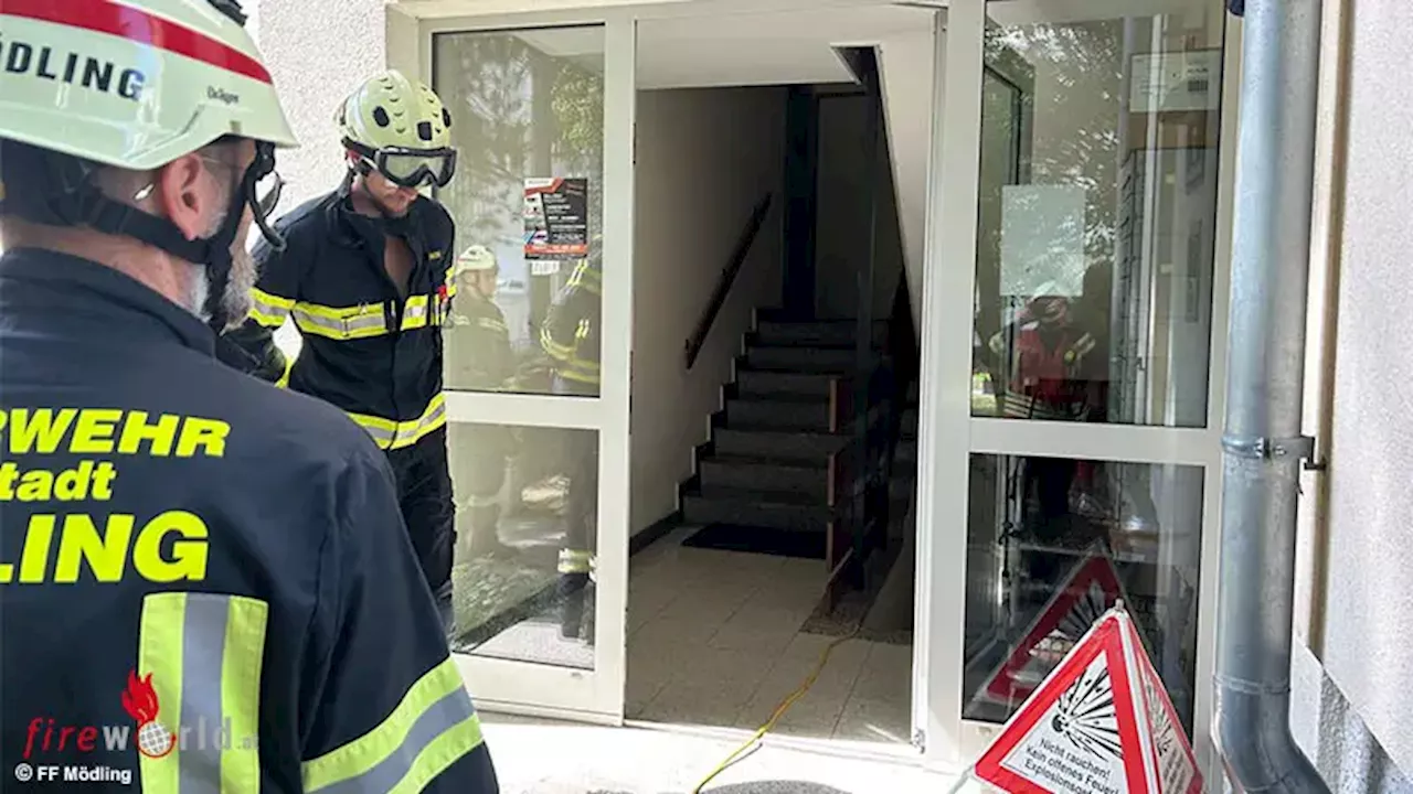 Nö: Langwieriger Einsatz nach Gasgebrechen in Mehrfamilienhaus in Mödling