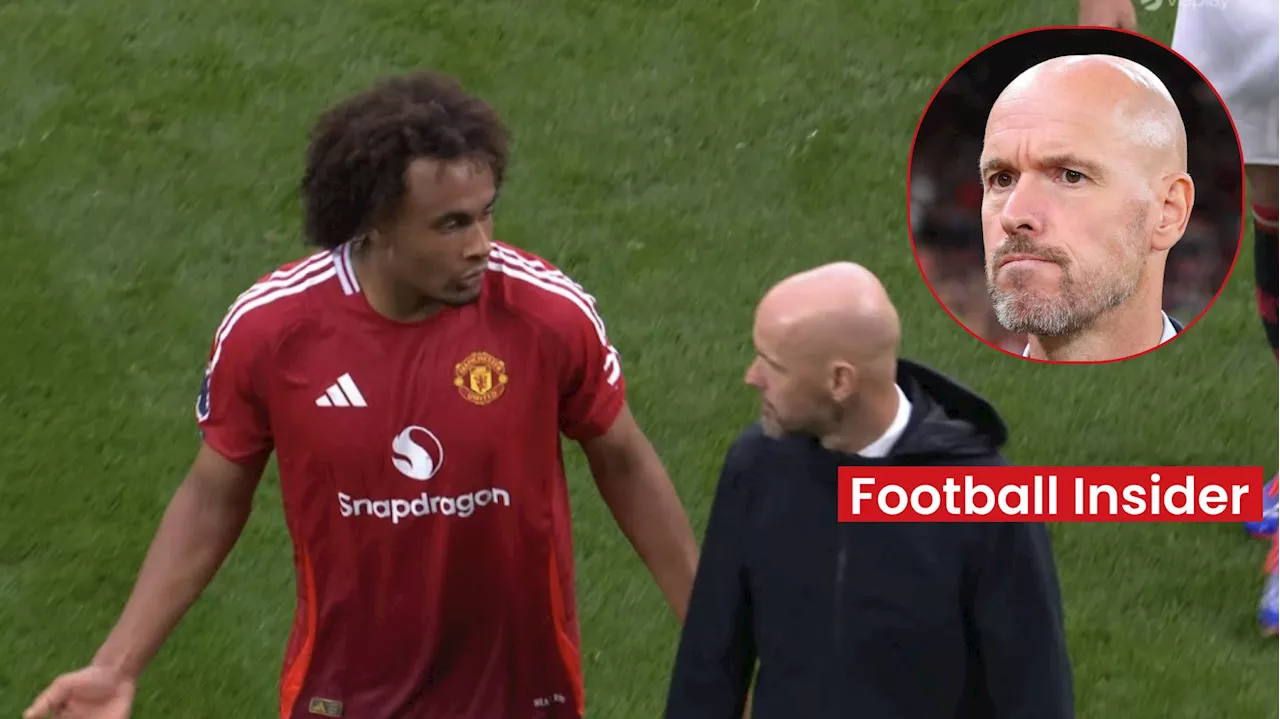 Erik ten Hag and Joshua Zirkzee bust-up footage emerges after Man United defeat