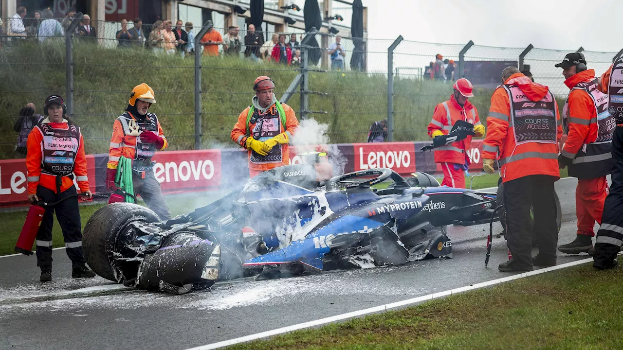 Heftiger Crash, Feuer! Rote Flagge im Training