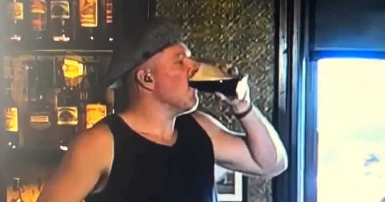 ESPN's Pat McAfee and Sheamus down beers before American football game in Dublin