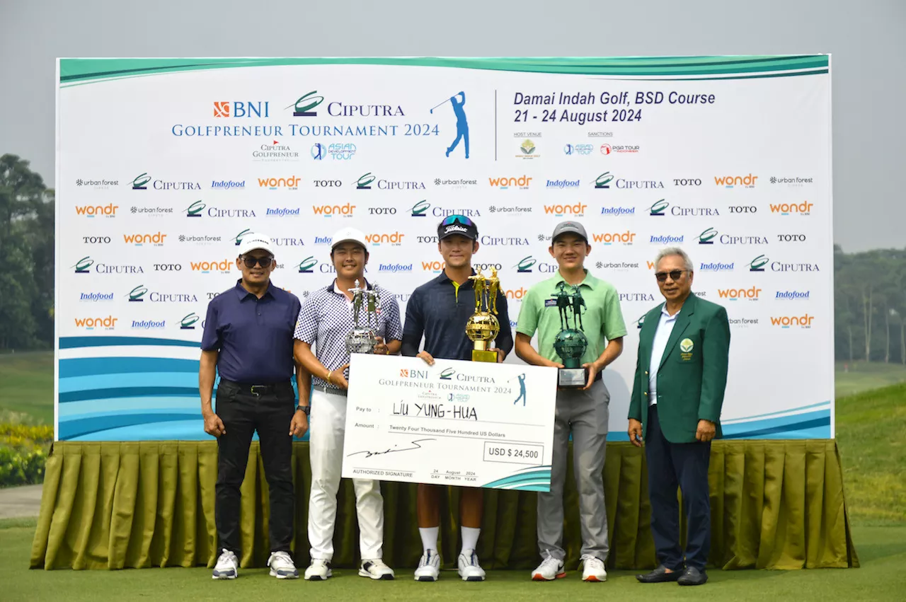 Jonathan Wijono Finis Terbaik, Liu Yung-Hua Menangi BNI Ciputra Golfpreneur Tournament 2024