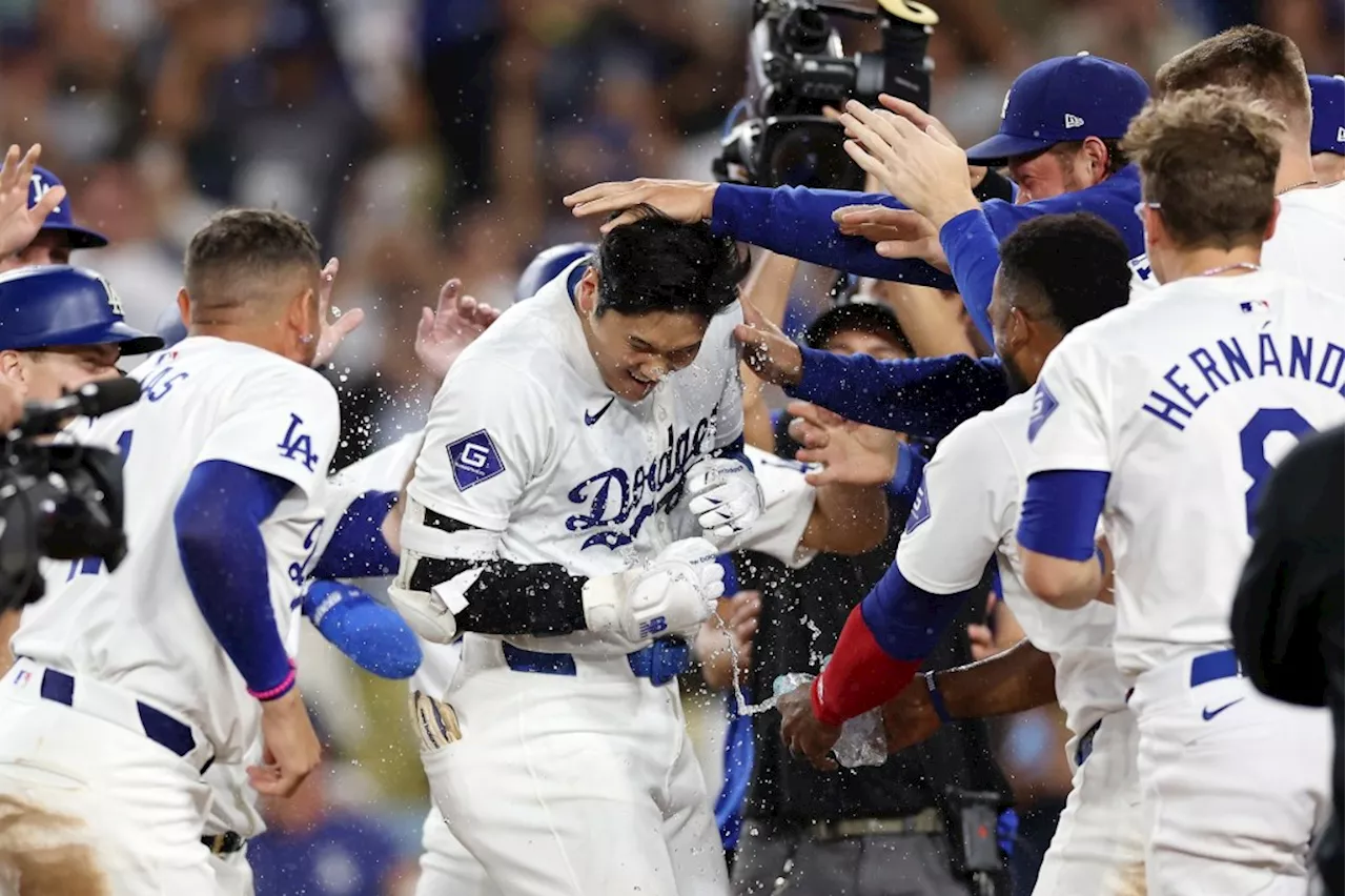 Dodgers’ Shohei Ohtani joins 40-40 club with walk-off grand slam