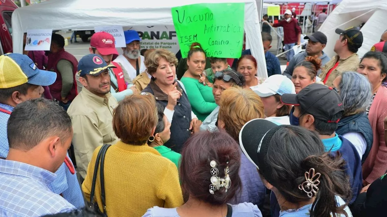 Gobernadora Delfina Gómez recorre calles de Chalco afectadas por lluvias