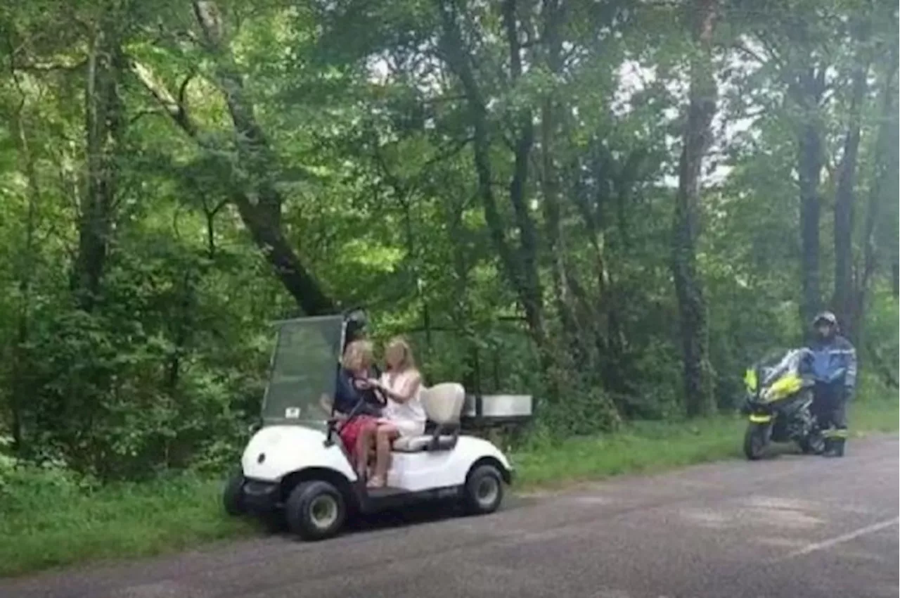 Belgische vrouwen rijden met golfkarretje naar de supermarkt, en dat wordt een wel heel dure grap