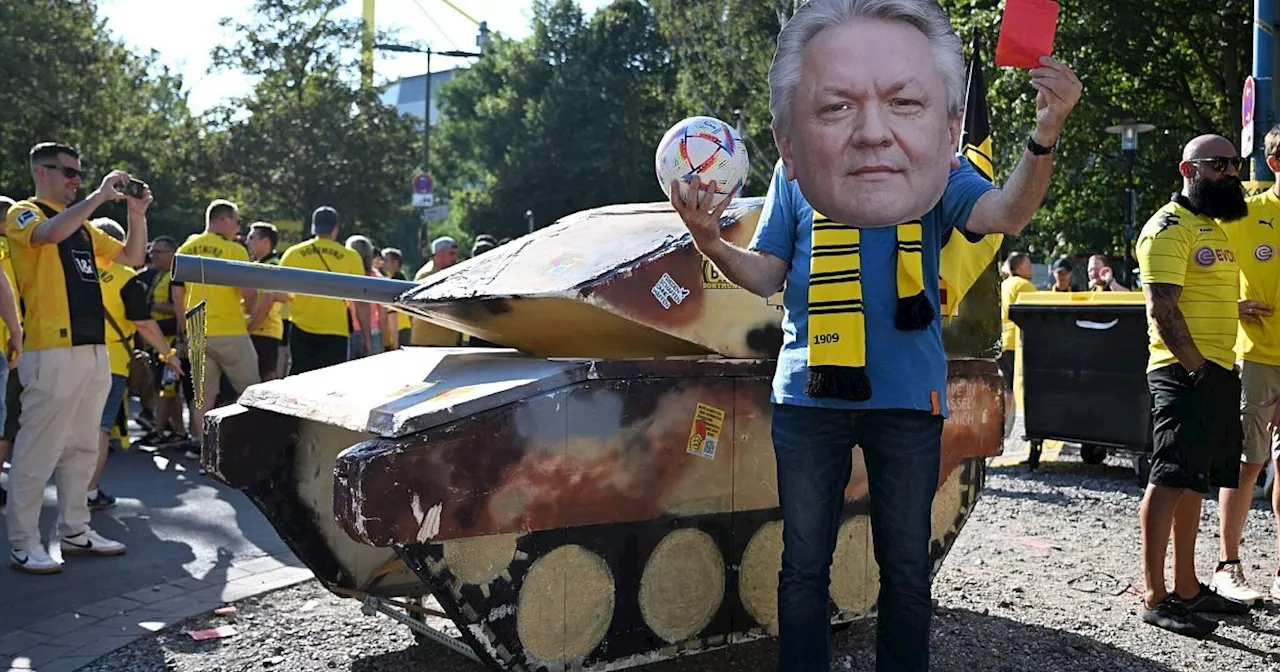 BVB-Fans prangern Rheinmetall-Deal an