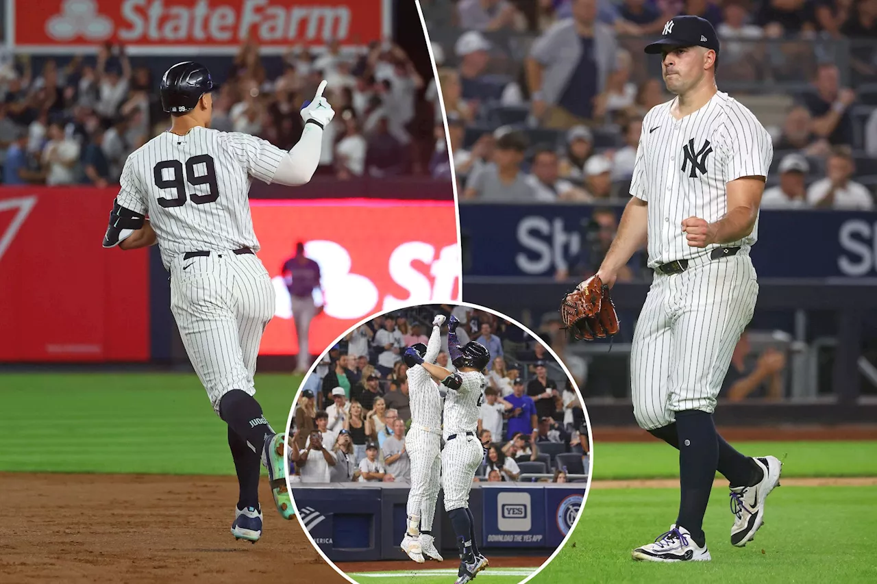 Carlos Rodon throws gem, Aaron Judge goes deep again as Yankees blank Rockies