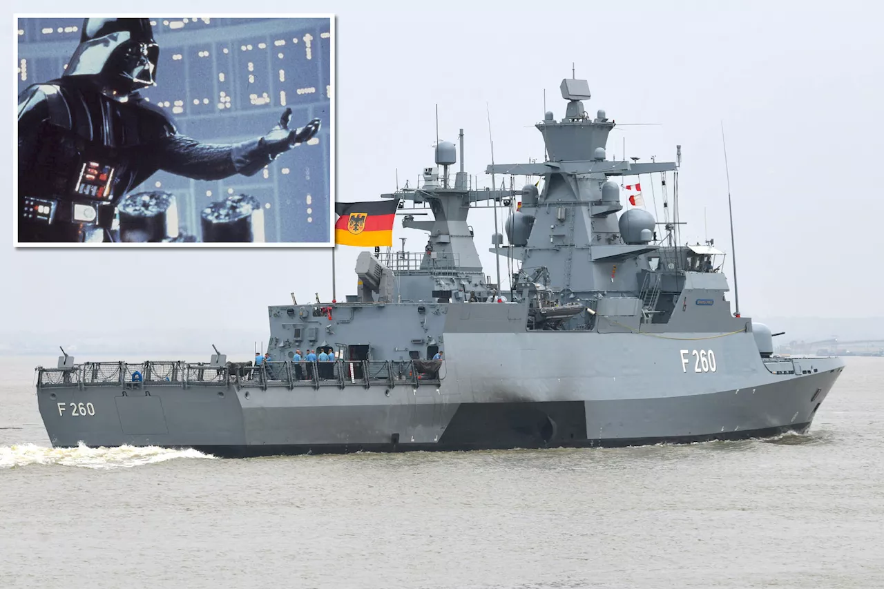 German warship enters London blasting Darth Vader's theme song