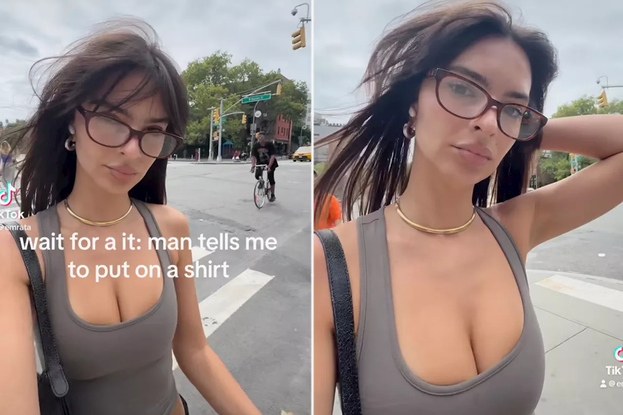 Model Emily Ratajkowski brushes off hater's remark about her skimpy top in NYC