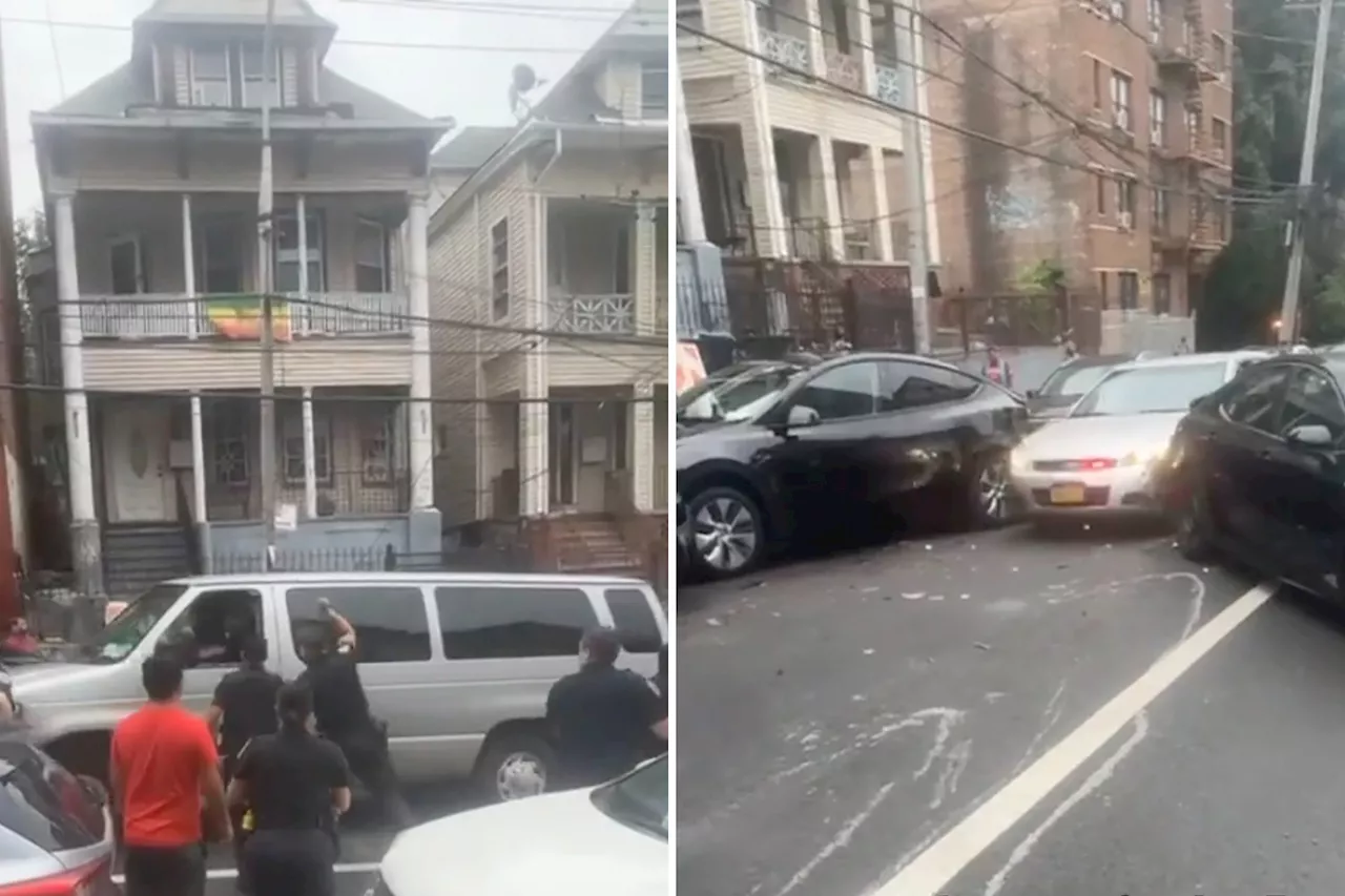 Wild video shows NYPD helplessly trying to stop NYC van thief from smashing into cars