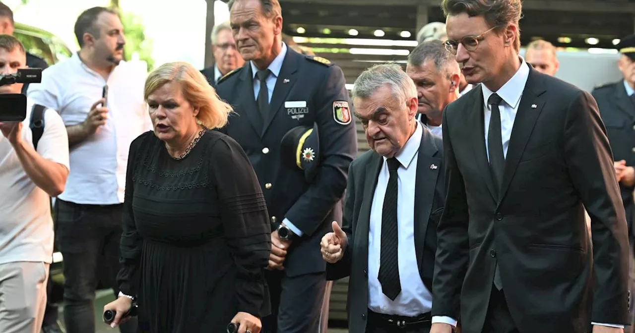 Anschlag Stadtfest Solingen: Hendrik Wüst und Nancy Faeser vor Ort