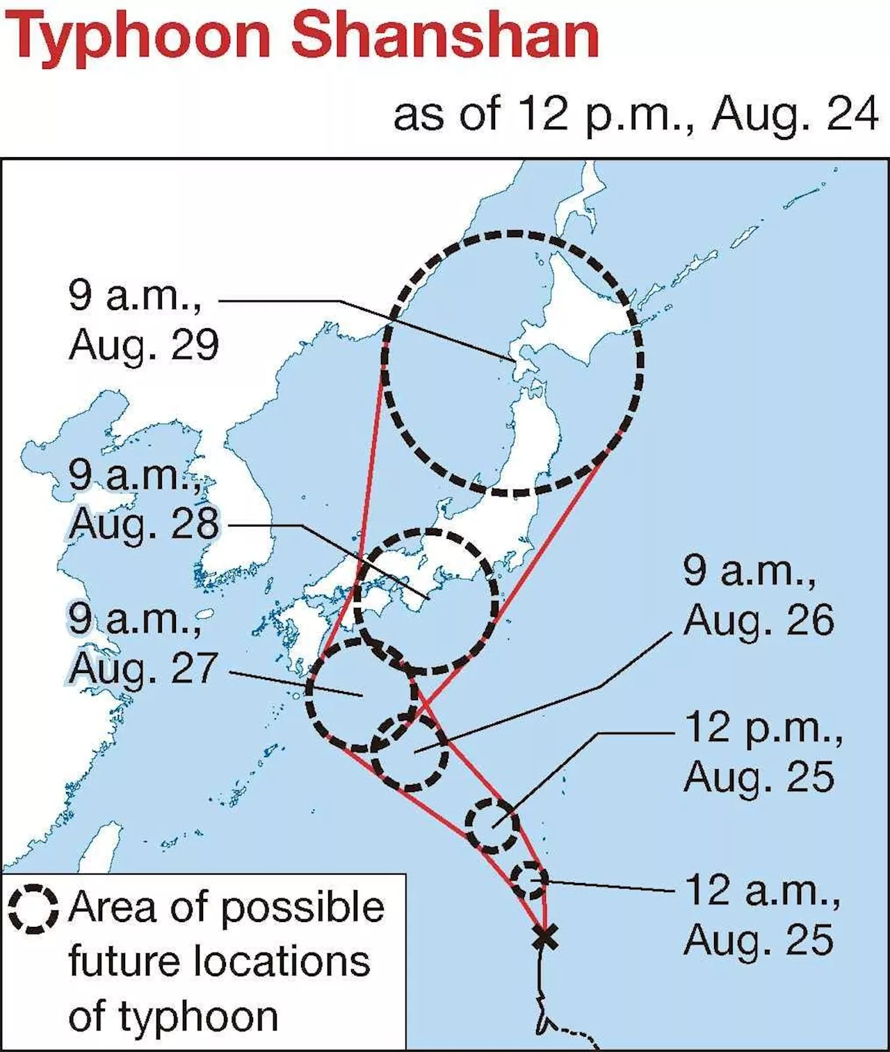 Typhoon forecast to hit Japan on Tuesday (Aug 27); Transport disruptions expected