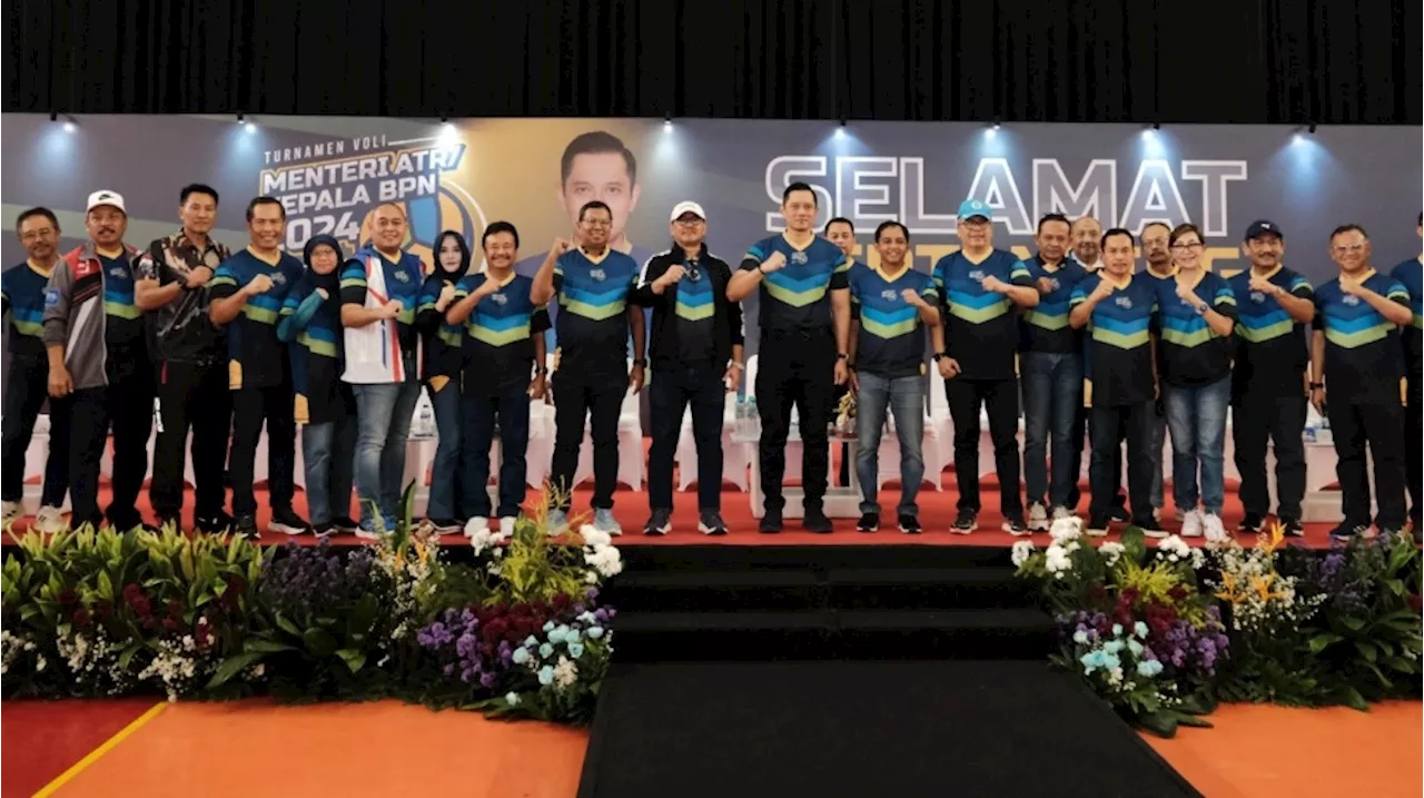 Sambut Hantaru, Menteri AHY Buka Turnamen Voli Menteri ATR/Kepala BPN Cup 2024: Semoga Makin Solid