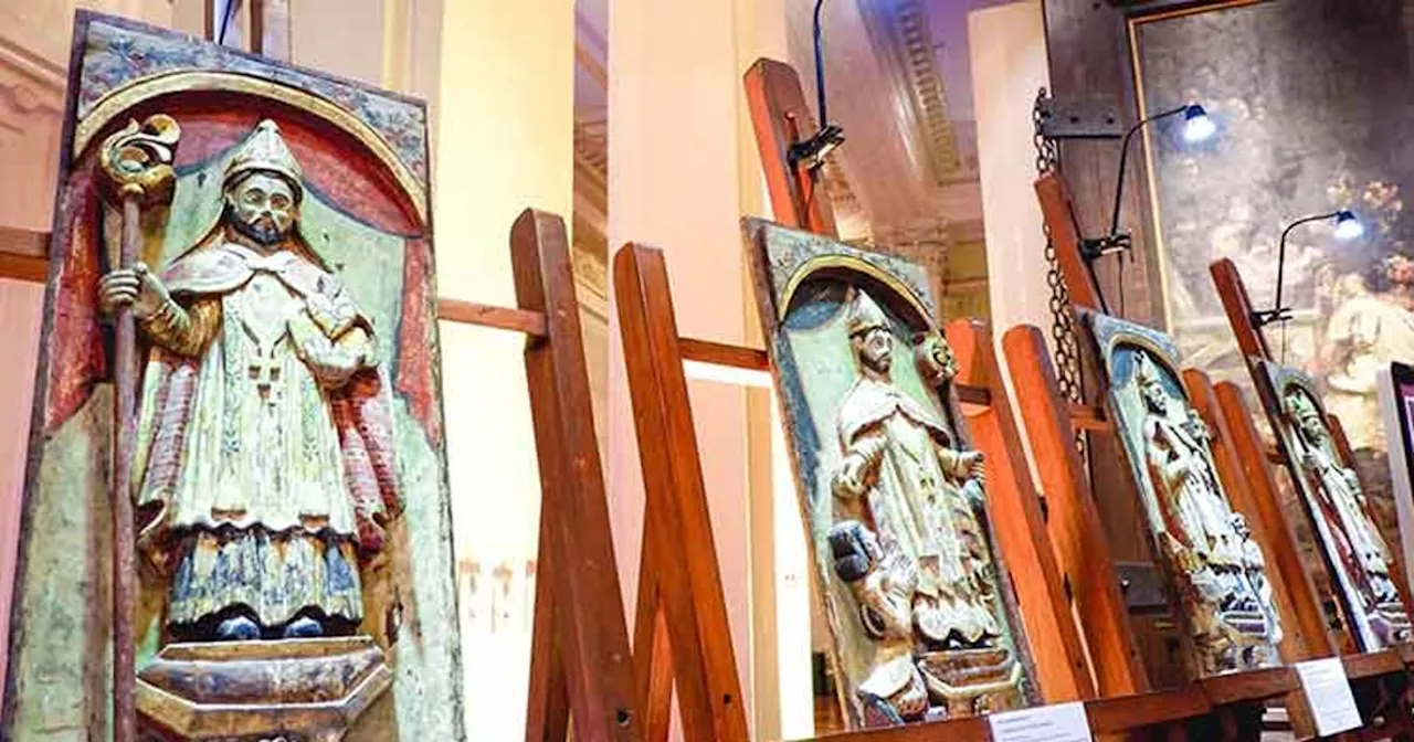 Restoration of historic pulpit panels set