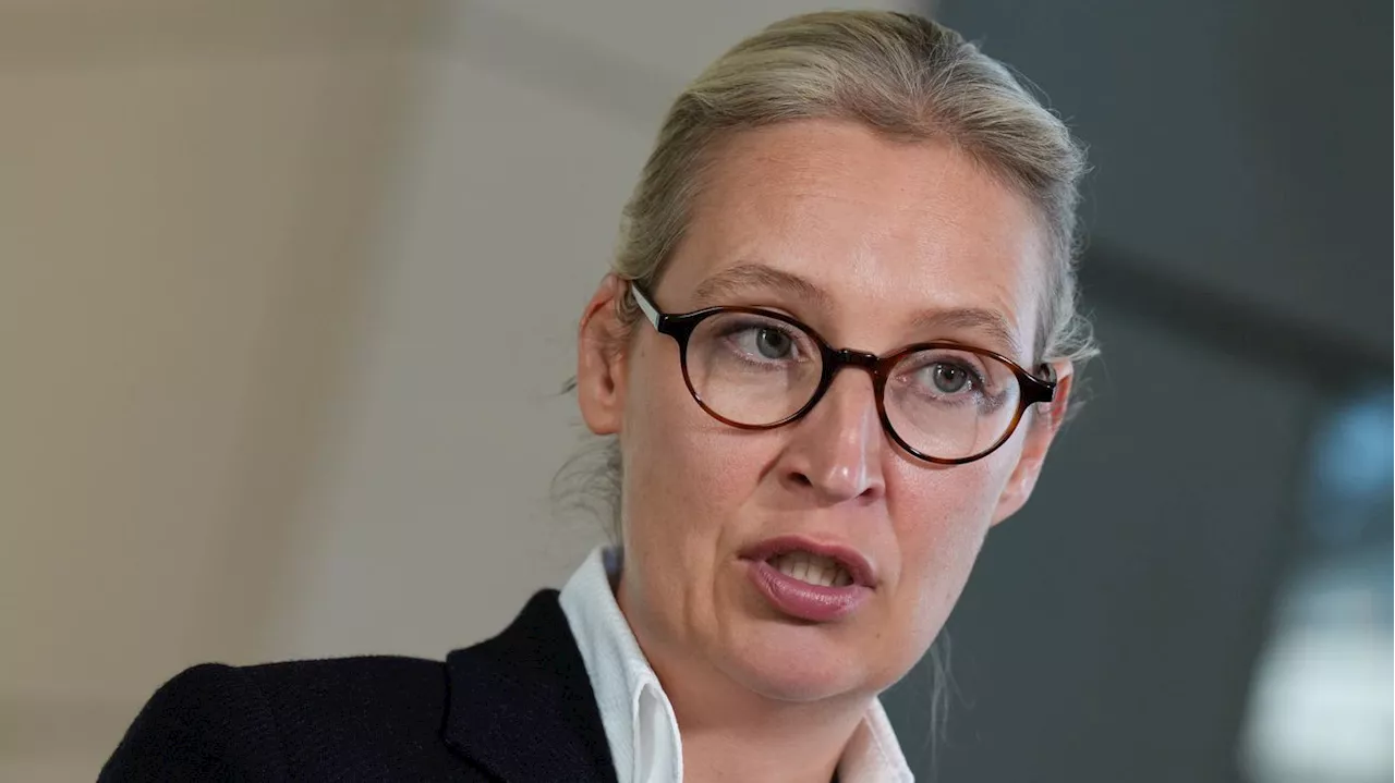 „Offensivwaffen sind nicht zielführend“: AfD-Chefin Weidel stellt Waffenexporte an Israel infrage