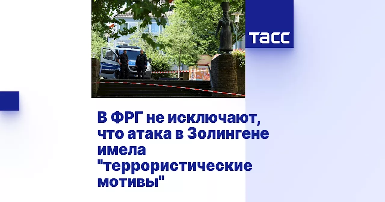 В ФРГ не исключают, что атака в Золингене имела 'террористические мотивы'