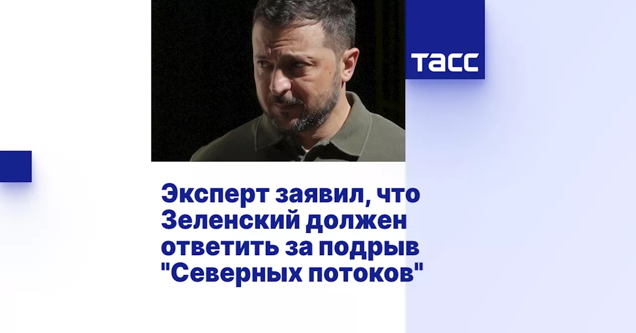 Эксперт заявил, что Зеленский должен ответить за подрыв 'Северных потоков'