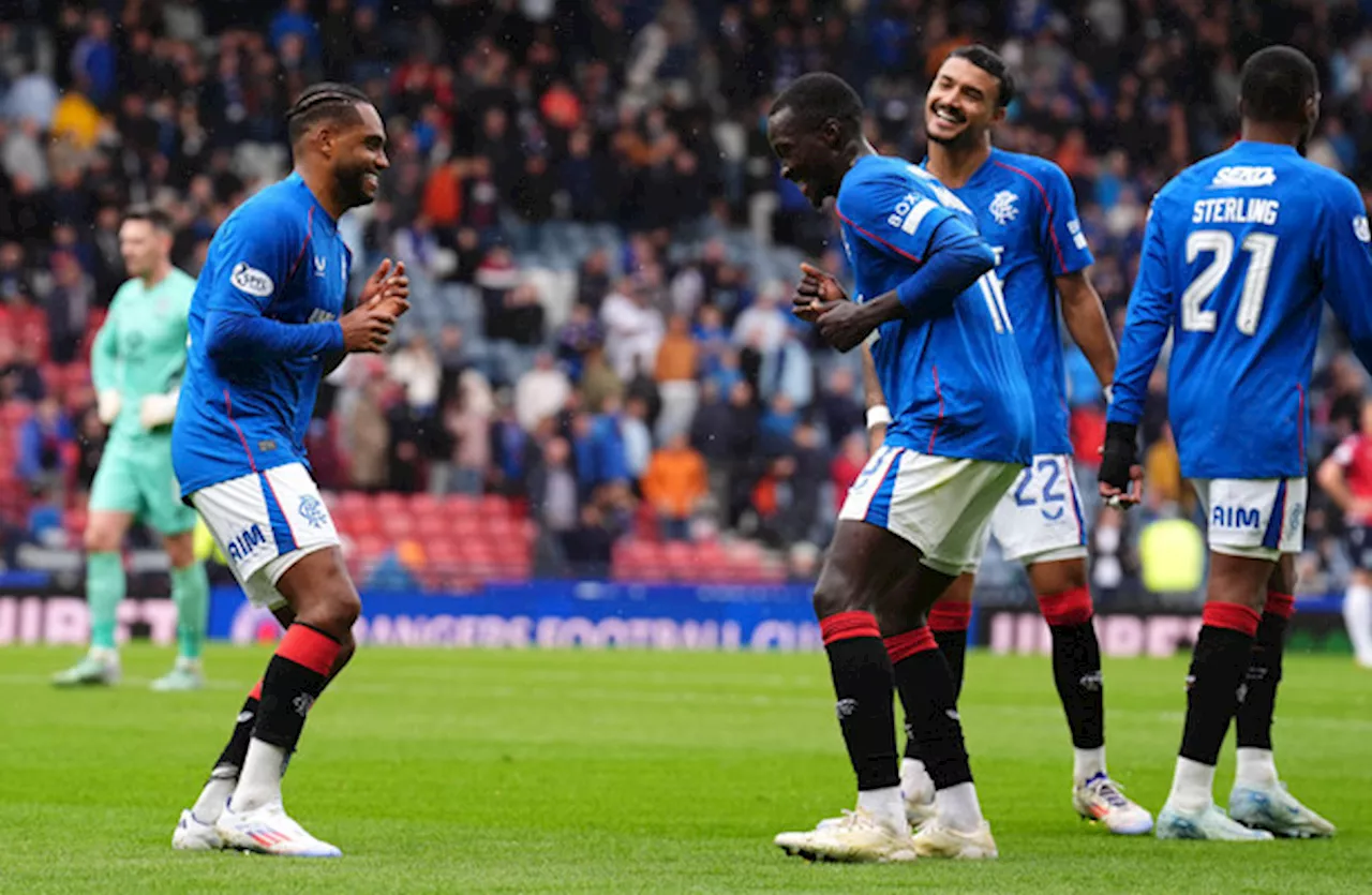 Rangers hit Ross County for six to go top of the Scottish Premiership