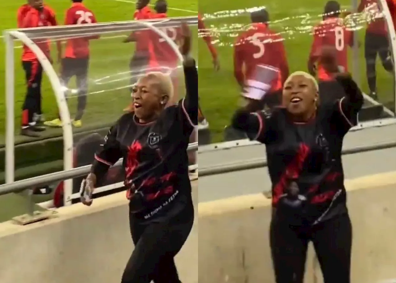 Pictures: Mother of Orlando Pirates star celebrates son’s goal