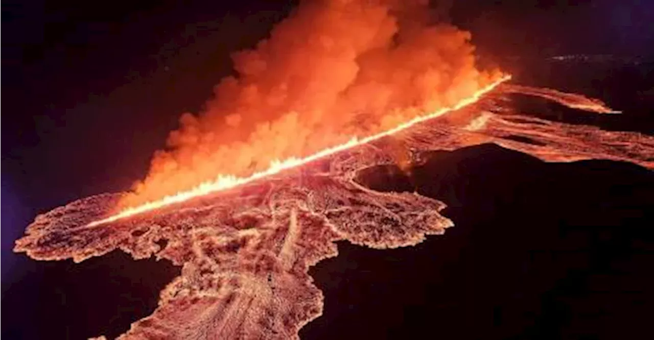 Iceland’s volcanic eruption slows as lava flows from second fissure