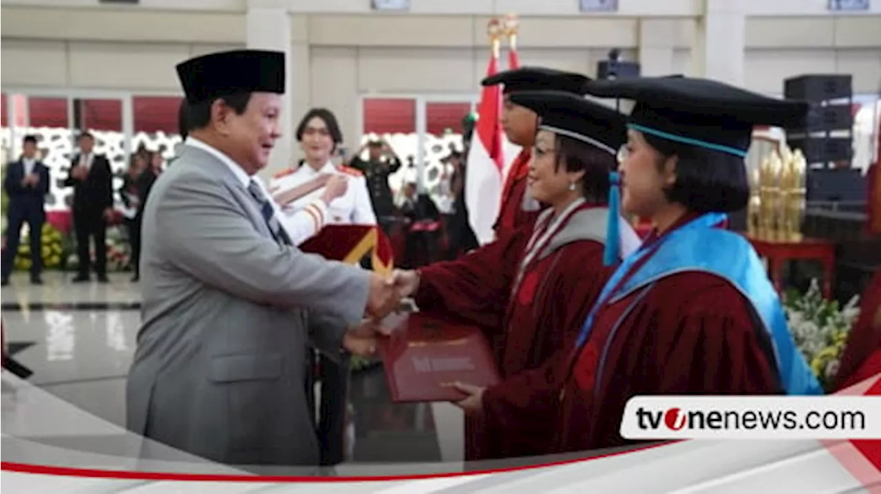 Menhan Prabowo Hadiri Wisuda 425 Mahasiswa Unhan RI: Perjalananmu Harus jadi Pengabdian