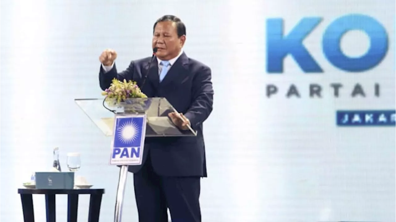 Di Kongres PAN, Prabowo Singgung Pihak Haus Kekuasan yang Rugikan Bangsa