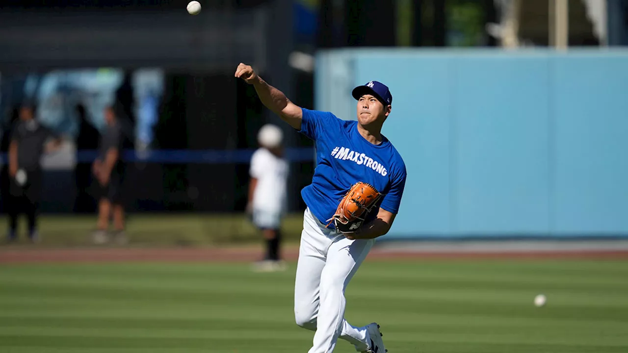 Dodgers' Shohei Ohtani throws off a mound for 1st time since elbow surgery last fall