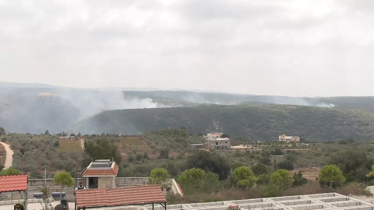 Fires after Israeli strikes on Lebanese village of Zibqin