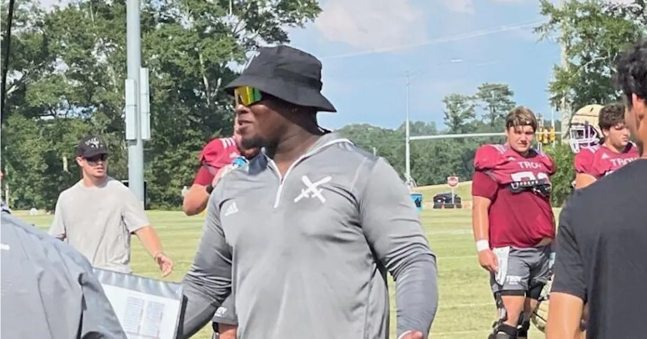 A.J. Pierce transitions from player to coach as part of Troy Trojans football team