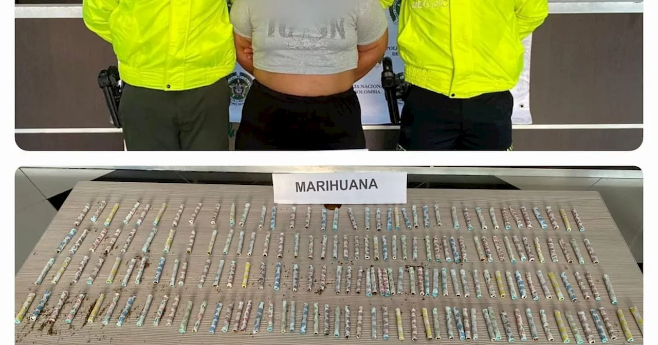 Capturan a alias ‘la Gorda Johanna’ con 175 cigarros de marihuana