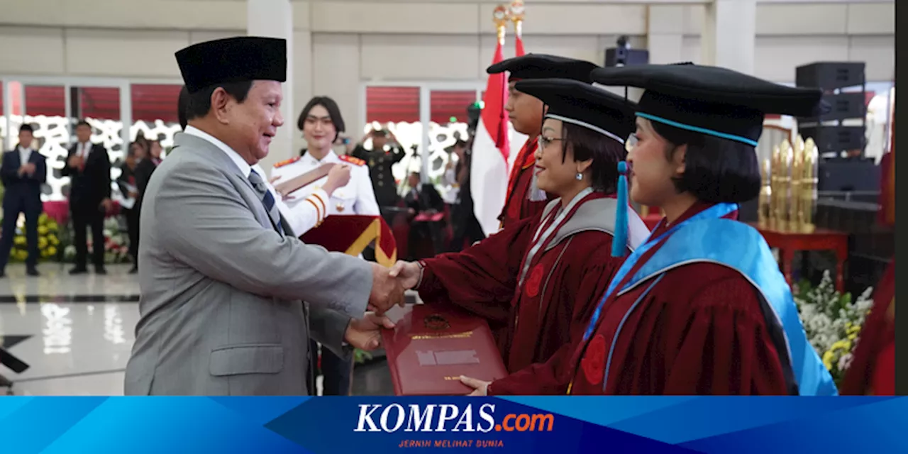 Menhan Prabowo Hadiri Wisuda Unhan, Ini Daftar Lulusan Terbaiknya