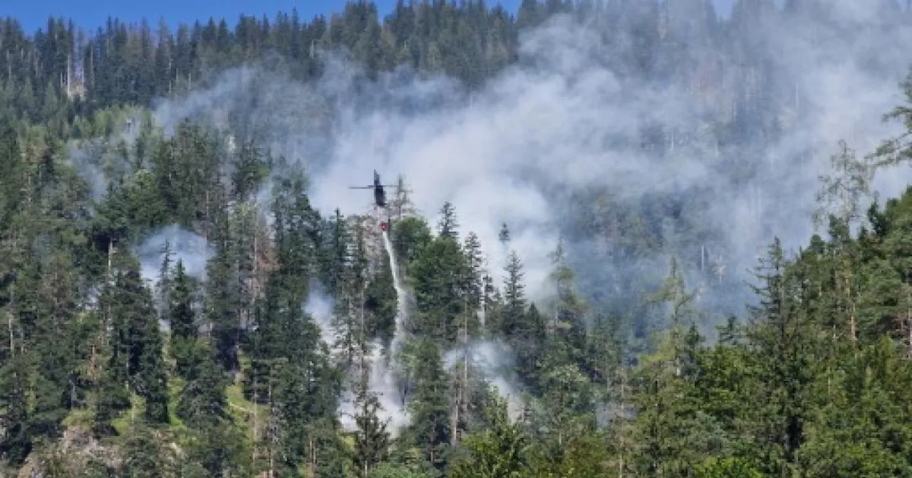 Steiermark: Schwierige Löscharbeiten bei Waldbrand