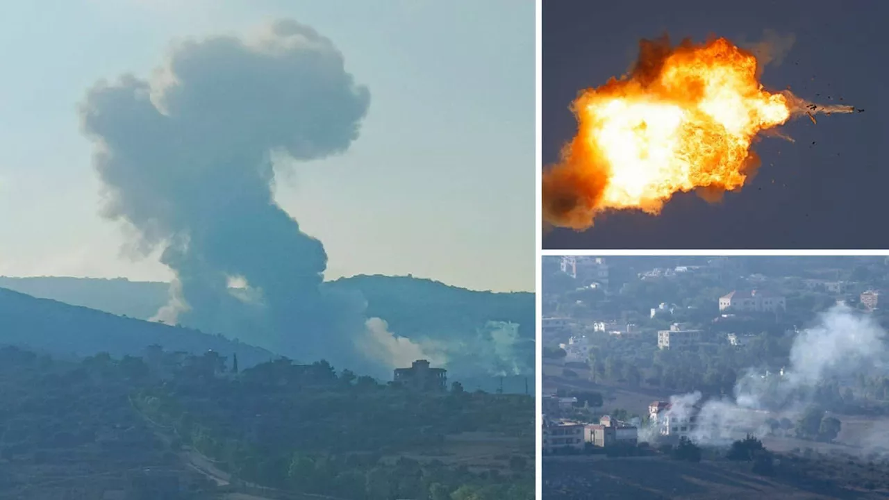 Israel launches 'pre-emptive' strikes in Lebanon as Hezbollah begins 'first phase' of retaliation with...