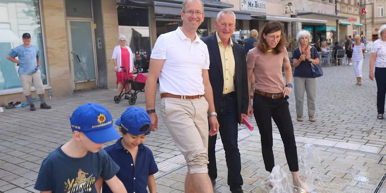 Nette Abk&uuml;hlung: Neues Highlight in der F&uuml;rther Fu&szlig;g&auml;ngerzone eingeweiht