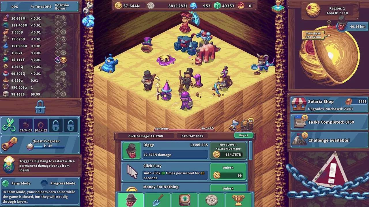 Click Click Dig is a charming little pixelated idler