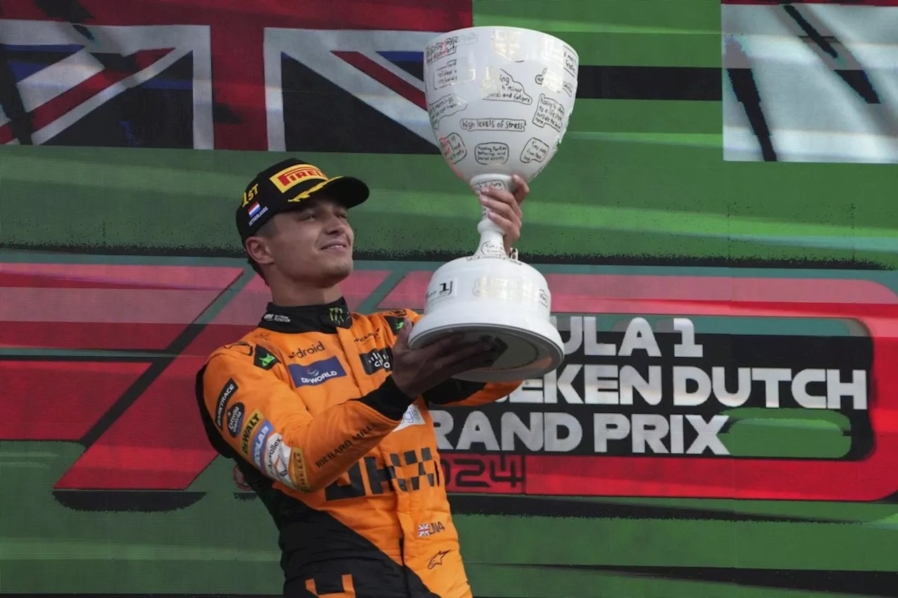 Lando Norris beats Max Verstappen to win the Dutch Grand Prix and cut standings gap