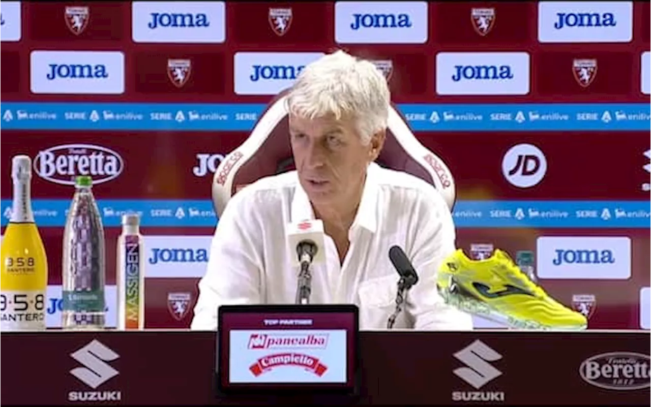 Torino-Atalanta, Gasperini: 'Pagati gli errori, a fine mercato dirò se sono soddisfatto'