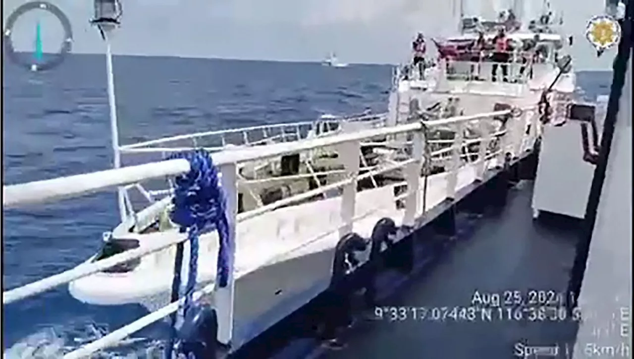 China accuses a Philippine vessel of brushing against its ship in disputed waters; says it has rescued Filipino personnel