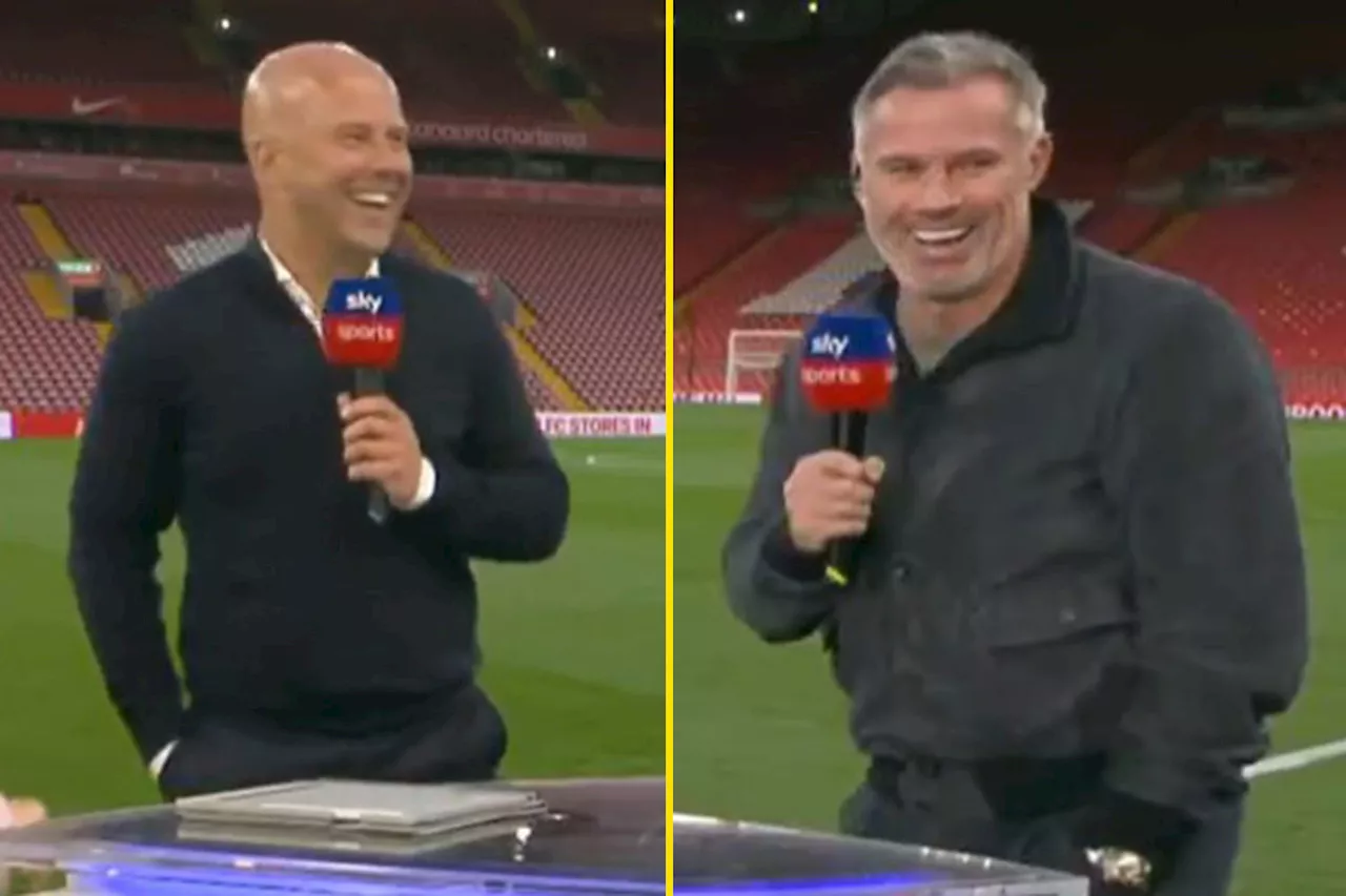 Arne Slot hilariously rips into Jamie Carragher after ex-Liverpool man notices ‘strange’ thing about his fi...