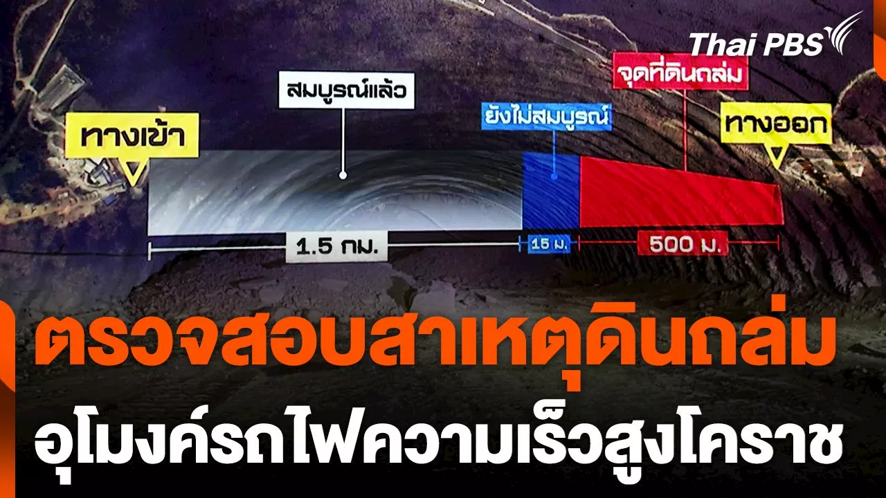 ตรวจสอบสาเหตุดินถล่มอุโมงค์รถไฟความเร็วสูง จ.นครราชสีมา | Thai PBS รายการไทยพีบีเอส