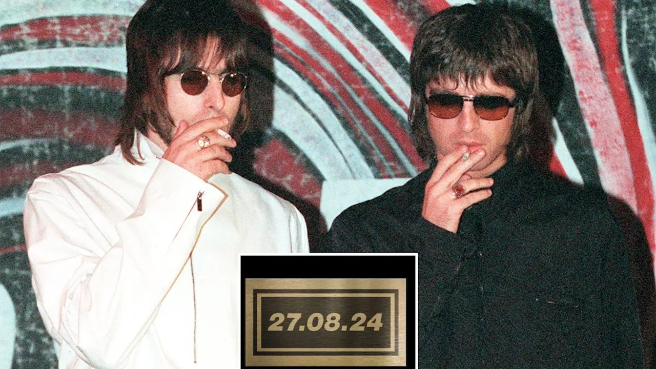 Liam and Noel Gallagher spark fan frenzy as they share time and date after its revealed Oasis are reuniting...