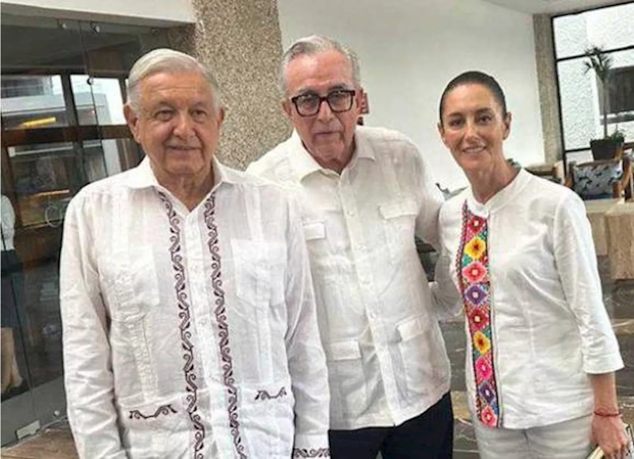 ‘Tiene todo nuestro apoyo’; AMLO y Sheinbaum visitan Sinaloa y reiteran su apoyo a Rocha Moya