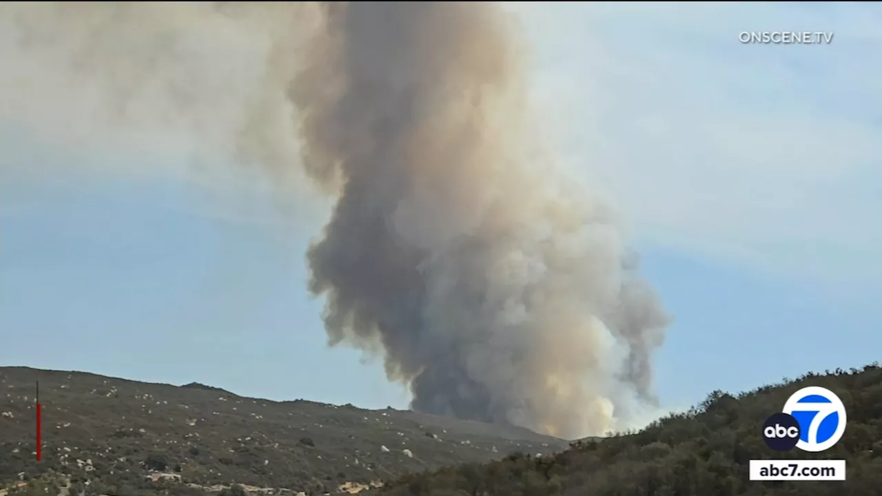 100-acre brush fire prompts mandatory evacuation order for Tenaja Truck Trail in Riverside County